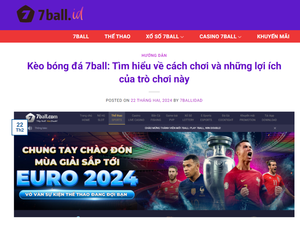 Hướng dẫn kèo bóng đá tại nhà cái 7ball