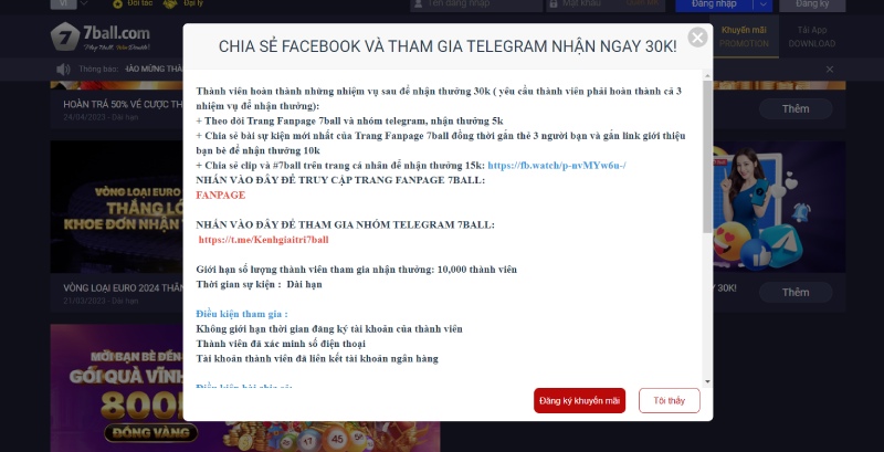 Chương trình Chào mừng thành viên mới thưởng 181K+