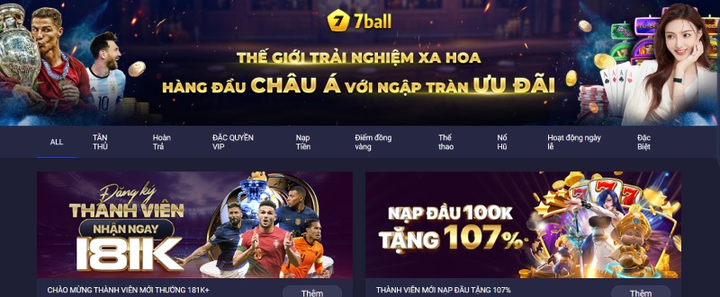 Ưu điểm vượt trội của sảnh game nhà cái 7bal 