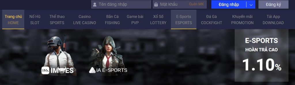 Sảnh cá cược Esport cực hấp dẫn tại nhà cái